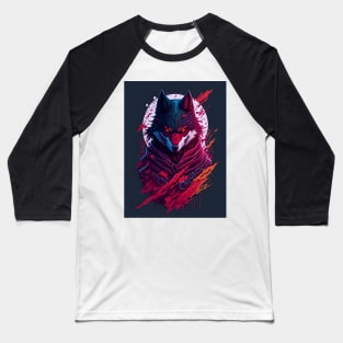 evil ninja wolf magic Baseball T-Shirt